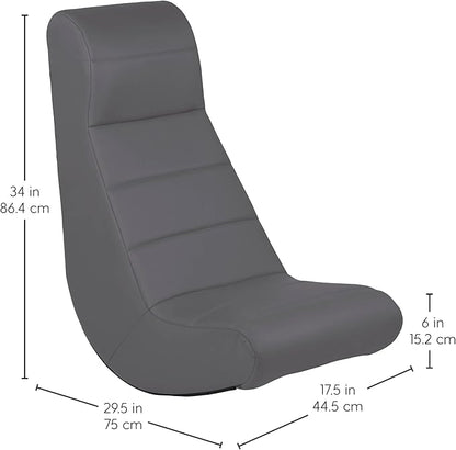 FDP Horizontal Floor Rocker, Lightweight Video Rocker for Kids and Teens, Ergonomic Chair for Reading, Gaming, Watching TV - Dark Gray, 10489-DG