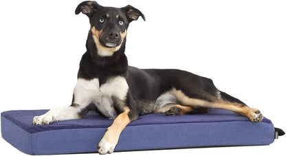 Barkbox Orthopedic Dog Bed with Memory Foam, Premium Comfort for Dogs and Puppies, Dog Bed for Joint Relief and Restful Sleep, Durable and Easy to Clean - Navy, Medium