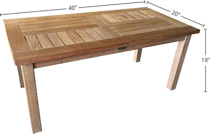 Chippendale Teak Coffee Table, Natural