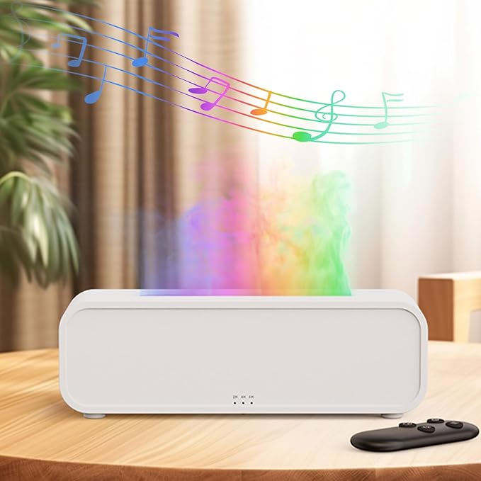 Essential Oil Diffuser, Music Sync Fire Flame Aromatherapy Diffuser, 250ml Cool