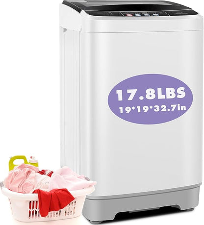 Nictemaw Portable Washing Machine 17.8Lbs Large Capacity 2.4 Cu.ft Portable