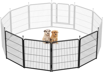 FXW Rollick Unleashed Dog Playpen for Indoor, Yard, RV Camping, 32 inch 4 Panels for Small and Medium Dogs, Black│Patented
