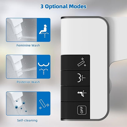 Hibbent Bidet Attachment for Toilet, Non-Electric Dual Nozzle for Frontal &
