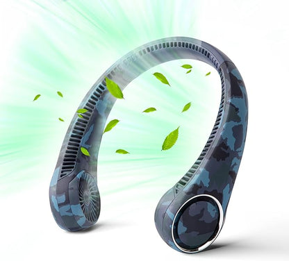 Portable Neck Fan, Hands Free Bladeless Fan, 360° Cooling Personal Fan