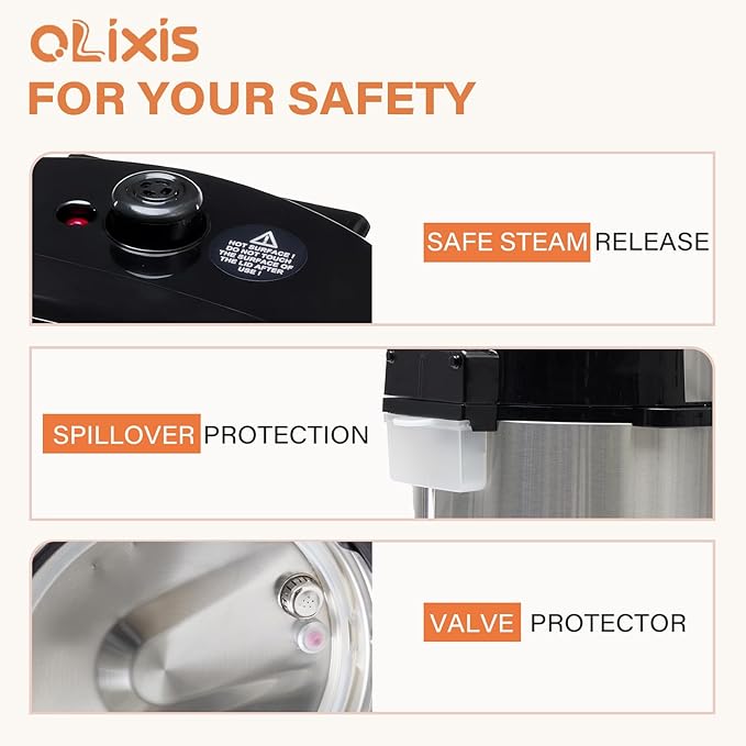 OLIXIS 24-in-1 Electric Pressure Cooker 6.34 Quart, Stainless Steel Multi-Cooker