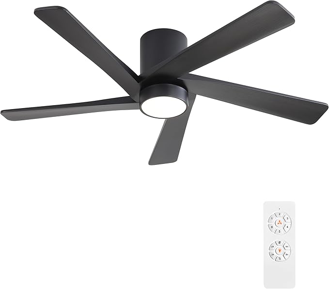 WINGBO 54 Inch Flush Mount DC Ceiling Fan