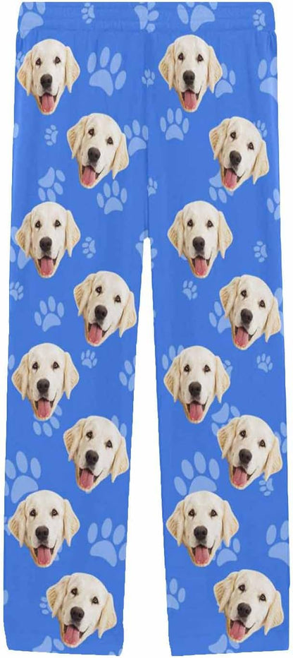MyPupSocks Customized Face Pajamas Pants Photo Pajama Bottoms for Men S-XXL