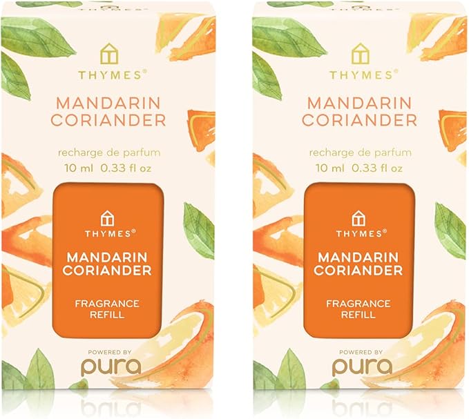 Thymes Pura Refills – 2 Pack of Oil Diffuser Scents – Long-Lasting Pura