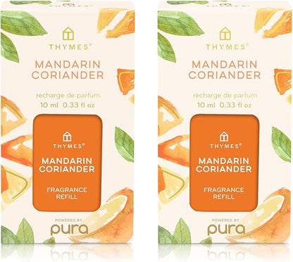 Thymes Pura Refills – 2 Pack of Oil Diffuser Scents – Long-Lasting Pura