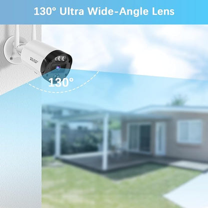 【90ft Super Night Vision】 Outdoor Wireless Security Camera System, Wireless