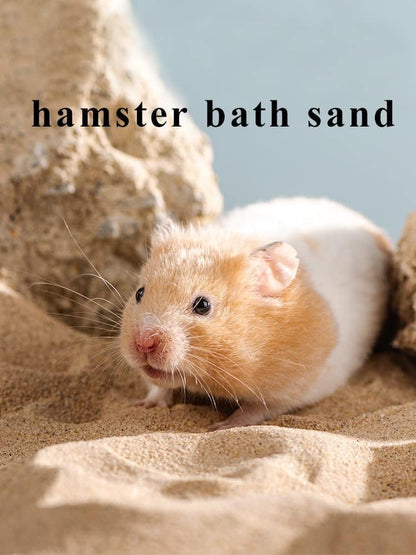 Hamster Bath Sand, 3lb Dust Free Desert Sand or Potty Litter Sand for Hamster Chinchillas Gerbil Syrian Mice Small Animals(Beige)