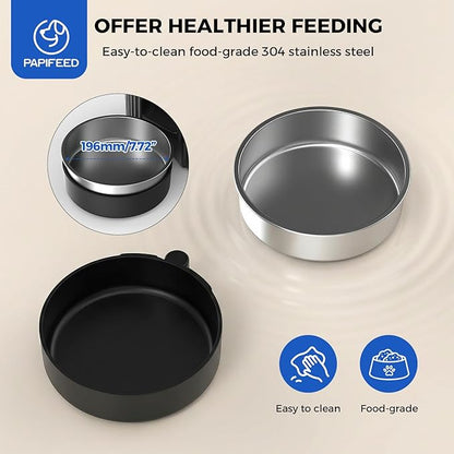 PAPIFEED Automatic Cat Feeder 3.5L/15 Cup ，WiFi Pet Feeder
