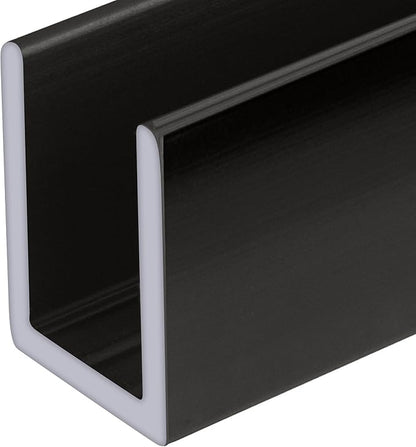 Brixwell SDCD38GM-CCP23 Gun Metal 3/8" Fixed Panel Shower Door Deep U-Channel