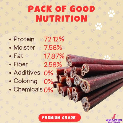 Amazing Dog Treats 12 Inch Collagen Stick - (5 Count) - Collagen Sticks for Dogs - No Hide Dog Bones