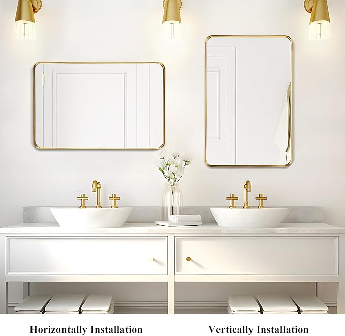 Fabuday Gold Bathroom Mirror