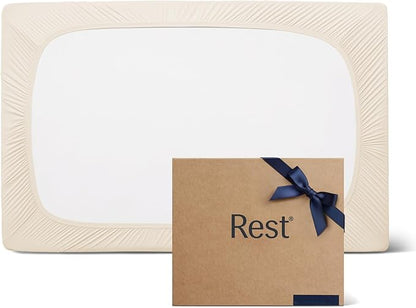 REST® Evercool®+ Fitted Sheet, Twin Size, Snow Ivory, 13" Deep (up to 15’’), Breathable Bedding for Hot Sleeper and Night Sweats, Bed Sheet with Ionic+ Self-Cleaning Silver Yarn for Sensitive Skin
