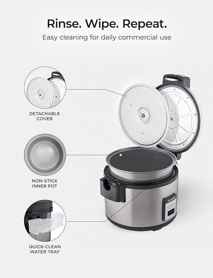 CUCKOO Commercial Rice Cooker & Warmer, Extra Large Rice Cooker 30-Cup Uncooked