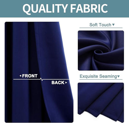 ChrisDowa Blackout Curtains 120 Inches Long 2 Panels Set