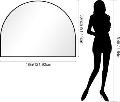 CIRCUMI Arched Wall Mirror, Metal Frame, Large Size