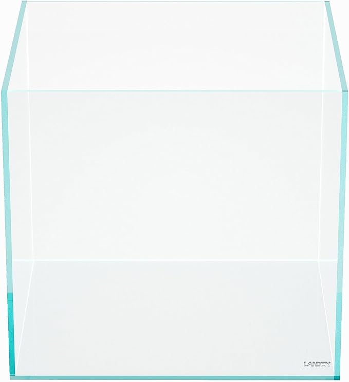 LANDEN 15.6 Gallon Cube Rimless Low Iron Aquarium Tank,15.7" L × 15.7" W × 15.7" H (40cm x 40cm x 40cm) 6mm Thickness with Nano Foam Leveling Mat Included