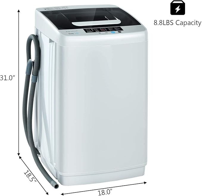 Giantex Full Automatic Washing Machine, 2 in 1 Portable Laundry Washer