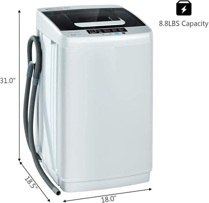 Giantex Full Automatic Washing Machine, 2 in 1 Portable Laundry Washer