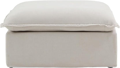 WJShome Modern Ottoman, Modular Sectional Sofa, Minimalist Wide Deep Seat Couches for Living Room Apartment Lounge Bedroom (Beige)