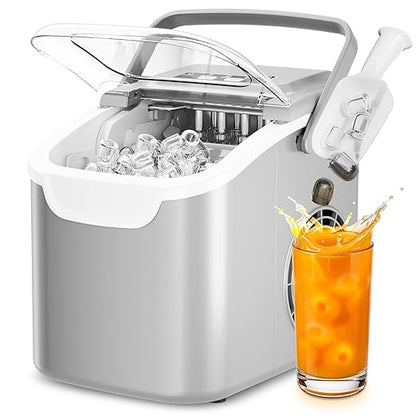 Antarctic Star Countertop Ice Maker Machine, 8 Cubes in 6 Mins, 26.5 lbs/Day