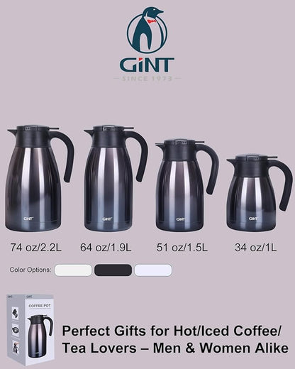 GiNT 51Oz Stainless Steel Thermal Coffee Carafe