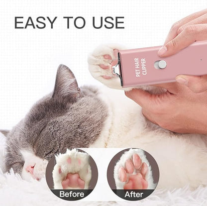 Feet Hair Trimmer, Dog Clippers, Quiet Washable USB Rechargeable Cordless Dog
