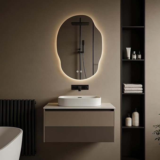 Asymmetrical Bathroom Mirror