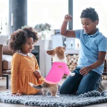 GreenJoy Classic Fleece Dog Sweater – Soft & Warm Stretchy Sweatshirt for Small Dogs & Cats, Cold-Weather Pullover for Everyday Wear (Dark Pink, Large/X-Large)