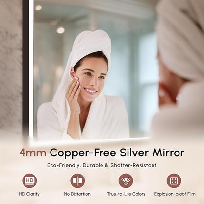 USHOWER 40X30 LED Bathroom Mirror