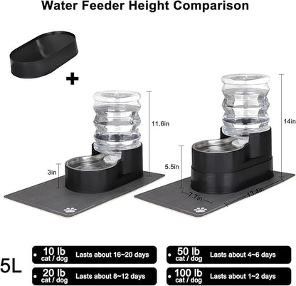 RIZZARI Automatic Cat Water Dispenser: Large 5L Black