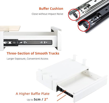 Under Desk Drawer 18", Pull-out Storage Organizer