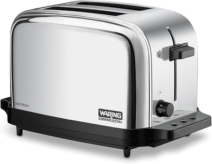 Waring Commercial WCT702 2-Slice Commercial Light Duty Pop-Up Toaster, 5-15