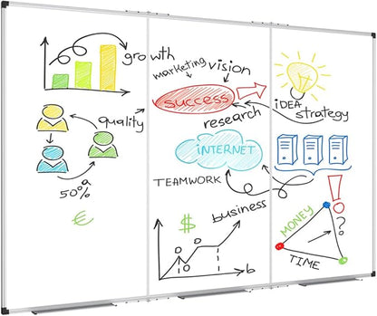 XBoard Magnetic Whiteboard 72 x 48 Inch, 6'x4' Dry Erase Board with Aluminum Frame | Foldable Wall-Mounted Whiteboard for Home Office, Classroom, Conference Room