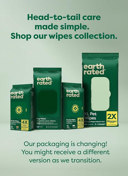 Earth Rated Pet Wipes for Dogs and Cats, Hypoallergenic, Cleaning and Hydrating