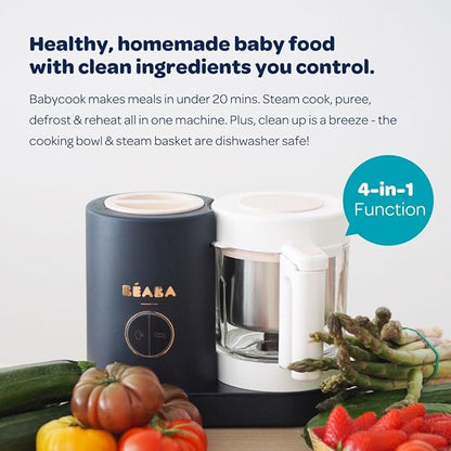 BEABA Babycook Neo Baby Food Maker | Non-Toxic Glass & Stainless Steel |