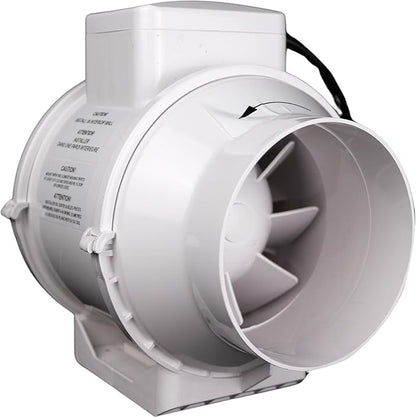 VENTS-US TT Silent 125-5" Inline Duct Fan, 199 CFM, 2-Speed Built-In Switch