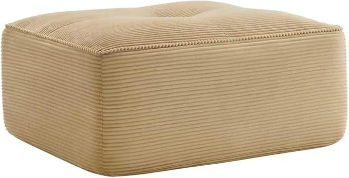 Camel Ottoman for Modular Sectional Sofa, Corduroy Deep Seat for Oversized Compressed Boneless Sectional Couches for Living Room Bedroom Apartment, Cloud Sofa Couch Set, Memory Foam, No Assembly
