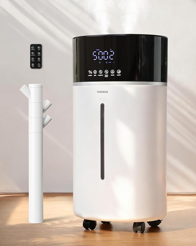 Yokekon Cool and Warm Mist Humidifier Large Room, 4.76Gal/18L Humidifiers