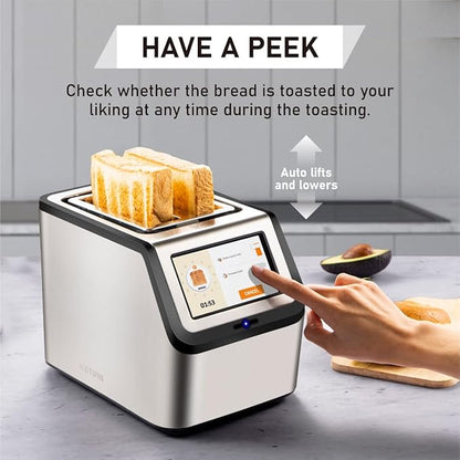Smart Toaster, KETIAN Touch Screen 2 Slice, High-speed Automatic Settings