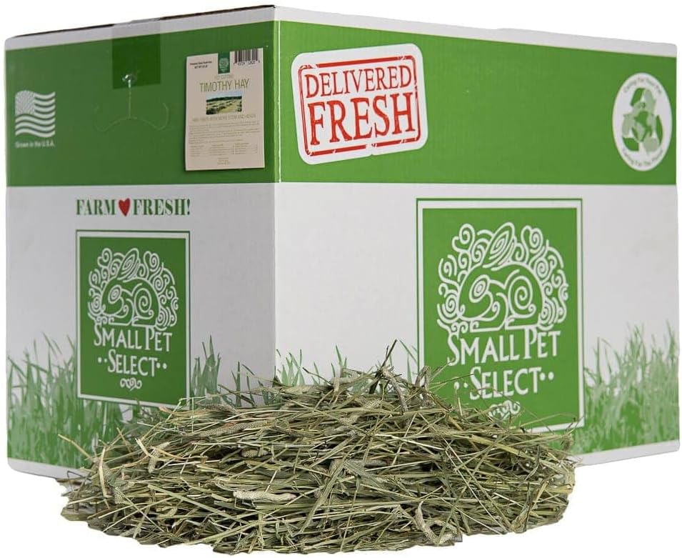 Small Pet Select 1st Cutting Timothy Hay, Animal Food for Guinea Pig, Rabbit, Hamster, Bunny, or Chinchilla, Natural Hay Grown in the USA, 20lb