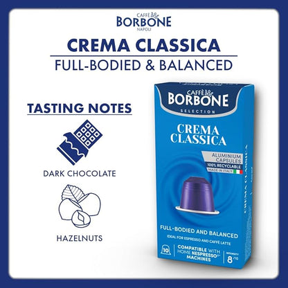 Caffè Borbone Crema Classica Aluminum Capsules Compatible