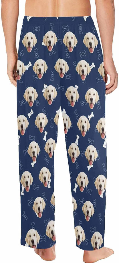 MyPupSocks Customized Face Pajamas Pants Photo Pajama Bottoms for Men S-XXL