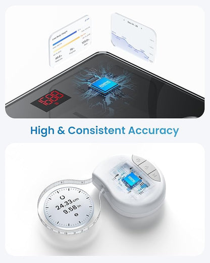 RENPHO Smart Scale and Tape Measure, Digital Bluetooth Scale