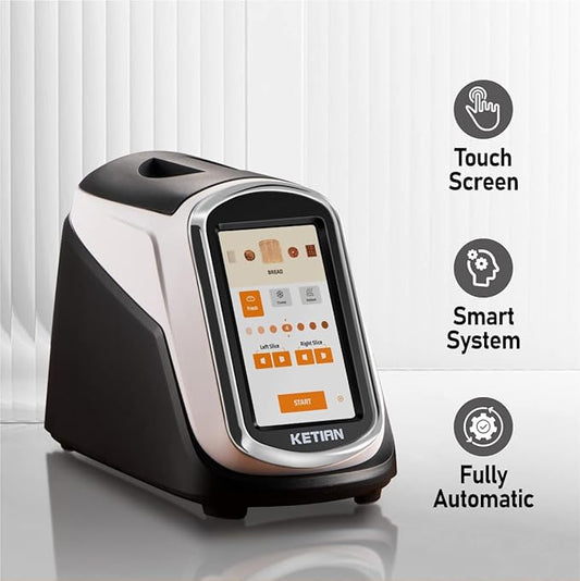 2 Slice Touchscreen Toaster, 2 Wide Slots, Smart Bread Toaster
