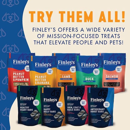 Finley's Peanut Butter & Banana Dog Biscuit Treats, All Natural, Limited Ingredient Dog Treats, 12 Ounce (Pack of 1)