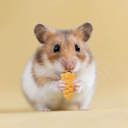 Abizoo Hamster & Gerbil Treats, Crunchy Baked Hamster Snacks with Carrot and Yeast, Natural Training Reward Chew Treats for Small Animals, Supports Digestion and Dental Health